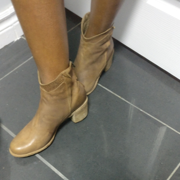 Nylo ALL LEATHER Welted Sole Stacked heel Ankle Boot Handmade in Europe 38Brown - Picture 14 of 16